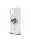 Karl Lagerfeld Karl Lagerfeld IML Glitter Karl and Choupette Sketch MagSafe Hátlap iPhone 16-hoz Transparent