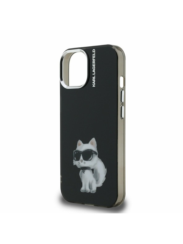 Karl Lagerfeld Karl Lagerfeld IML Aquarelle Choupette Hátlap iPhone 15-höz Black