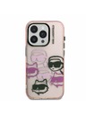 Karl Lagerfeld Karl Lagerfeld IML Multi K&CH Heads Hátlap iPhone 15 Pro Max-hoz Pink