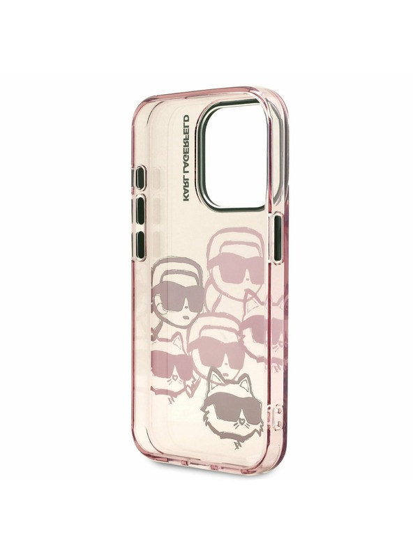 Karl Lagerfeld Karl Lagerfeld IML Multi K&CH Heads Hátlap iPhone 15 Pro Max-hoz Pink