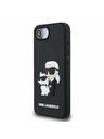 Karl Lagerfeld Karl Lagerfeld 3D Gumi Karl and Choupette Hátlap iPhone 16e-hez Black