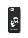Karl Lagerfeld Karl Lagerfeld 3D Gumi Karl and Choupette Hátlap iPhone 16e-hez Black