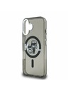 Karl Lagerfeld Karl Lagerfeld IML Glitter Karl and Choupette Sketch MagSafe Hátlap iPhone 16-hoz Black