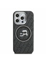 Karl Lagerfeld Karl Lagerfeld IML K&CH Heads Repeated Logo MagSafe Hátlap iPhone 15 Pro-hoz Black