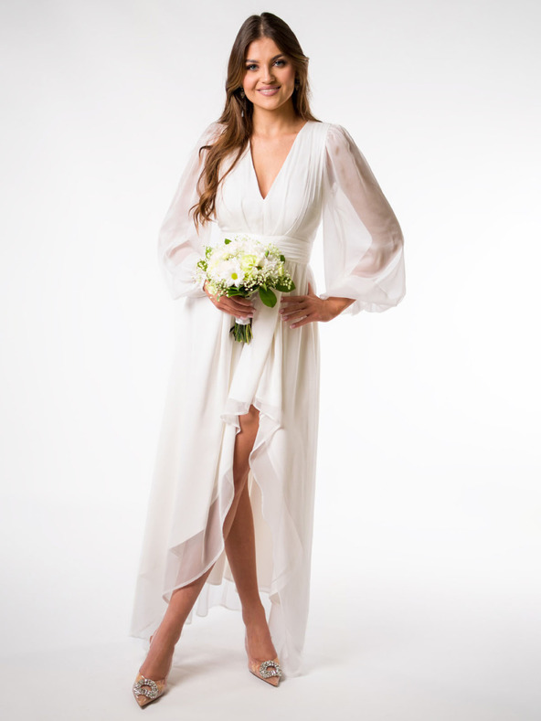 Edoti SELENA fehér maxi ruha