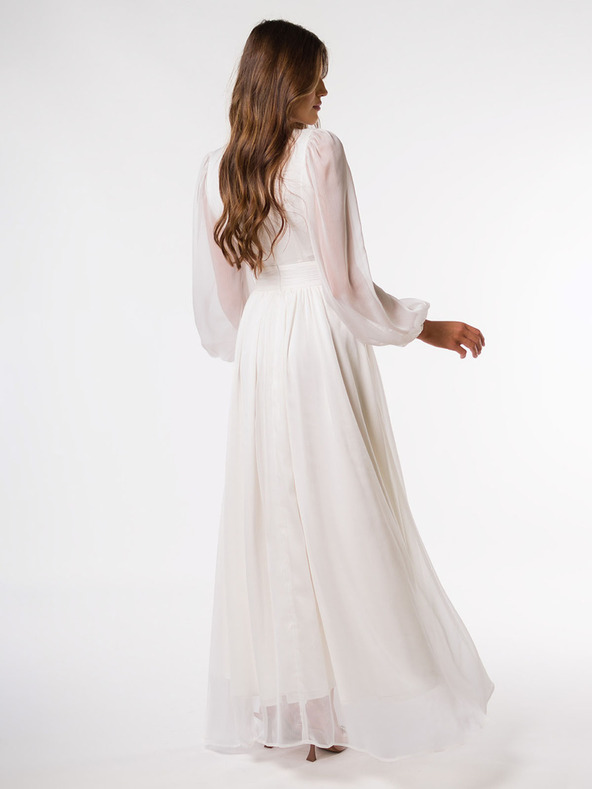 Edoti SELENA fehér maxi ruha