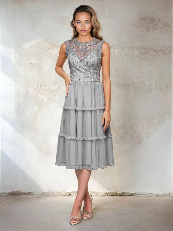 Edoti Midi ruha - szürke