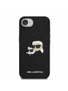 Karl Lagerfeld Karl Lagerfeld Fixed Glitter Metal K&CH Hátlap iPhone 16e - Fekete