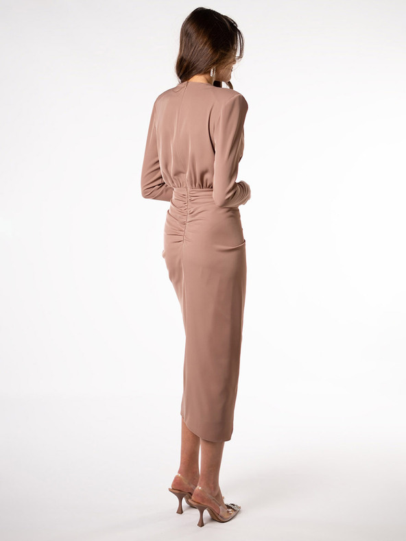 Edoti LORENA midi ruha - krémes