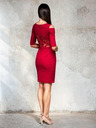 Edoti Díszes nyakú, vállakat mutató mini ruha - piros