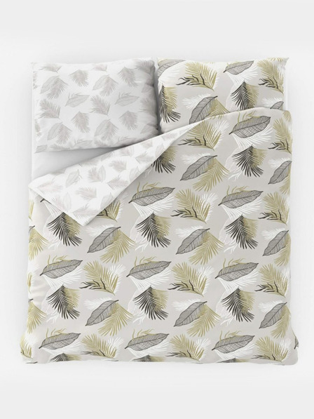 Kvalitex Francia kiterjesztett pamut ágynemű DELUX 240x220, 70x90cm SANEL szürke szürke