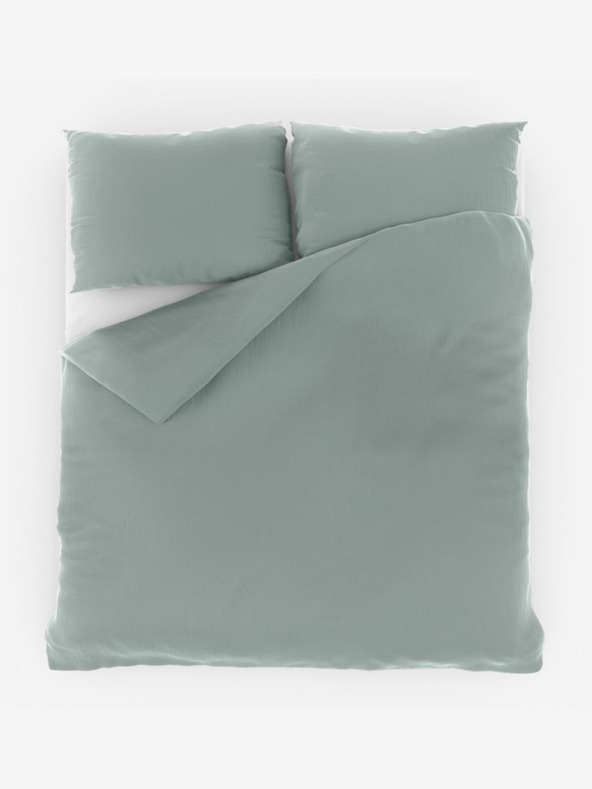 Kvalitex Francia muszlin ágynemű 220x200, 70x90cm világoszöld Kvalitex