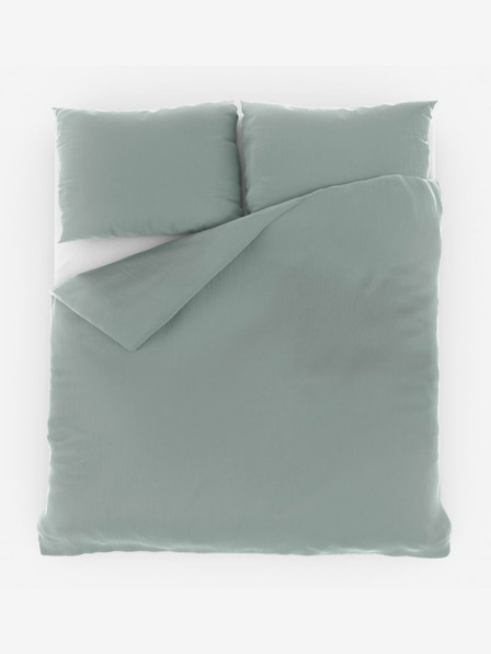 Kvalitex Francia muszlin ágynemű 220x200, 70x90cm világoszöld Kvalitex