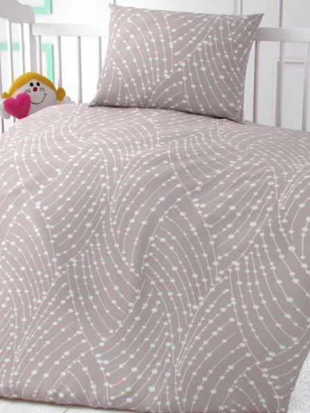 Kvalitex Pamut bölcsőágynemű Astra szürke