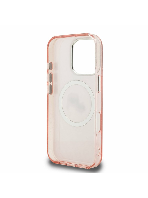 Karl Lagerfeld Karl Lagerfeld IML K&CH Heads Ismétlődő Logo MagSafe Hátlap iPhone 16 Pro Pink