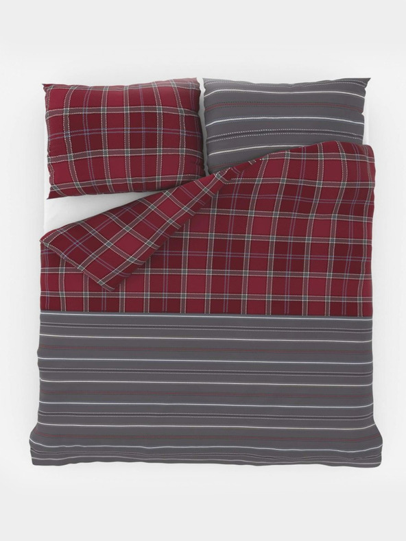 Kvalitex Francia kiterjesztett pamut ágynemű DELUX 240x220, 70x90cm CAMPUS szürke