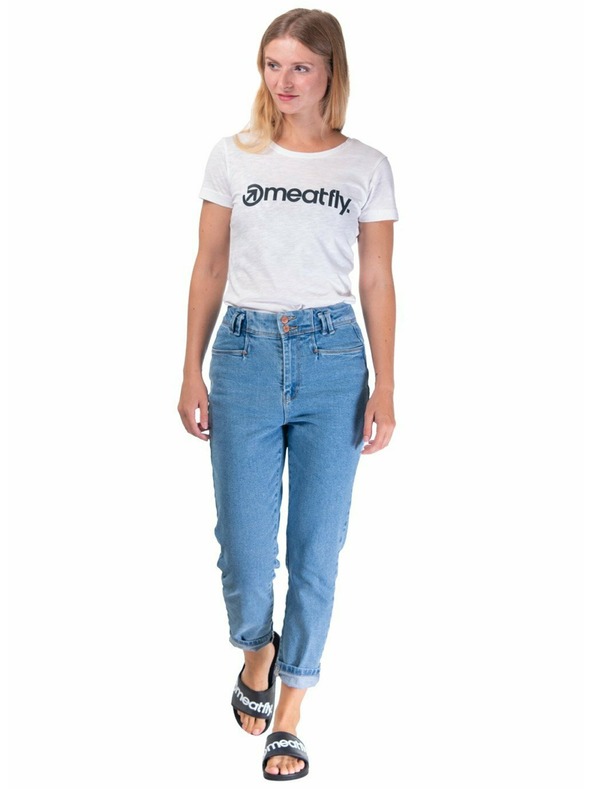 Meatfly Meatfly Ladies MF Logo B - fehér női póló | Méret
