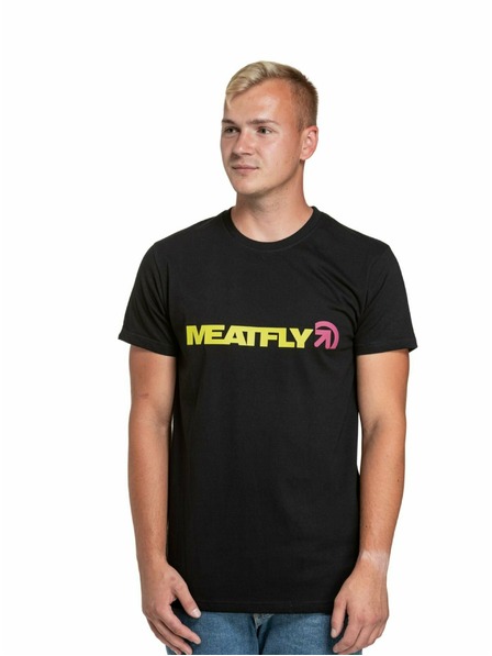 Meatfly Meatfly férfi póló Logex Lime/Black | Sárga | Méret S | 100% pamut