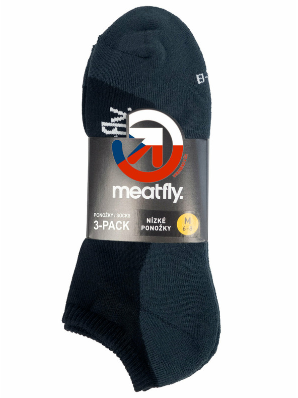 Meatfly Meatfly zokni Boot Triple csomag Fekete | Fekete | Méret