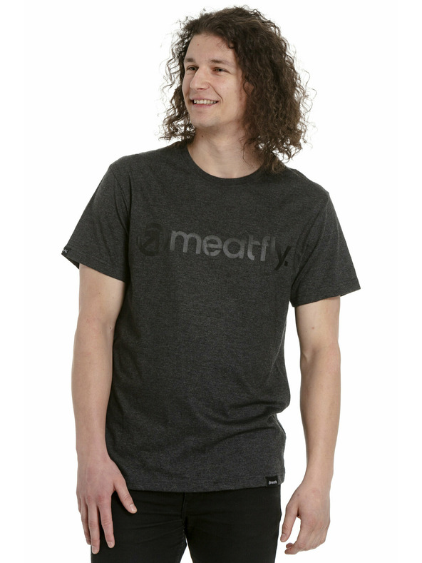 Meatfly Meatfly férfi póló MF Logo Charcoal Heather | Szürke | Méret