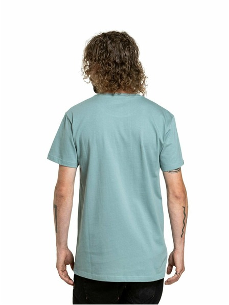 Meatfly Meatfly férfi póló Joe Dusty Mint | Kék | Méret M | 100% pamut