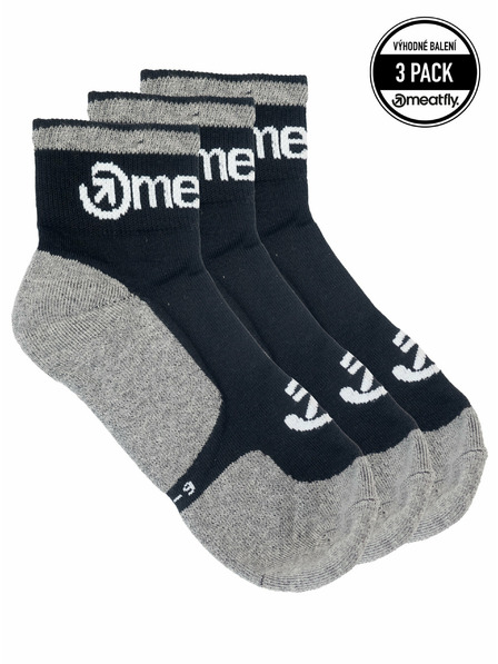 Meatfly Meatfly zokni Middle Triple pack Grey | Fekete | Méret