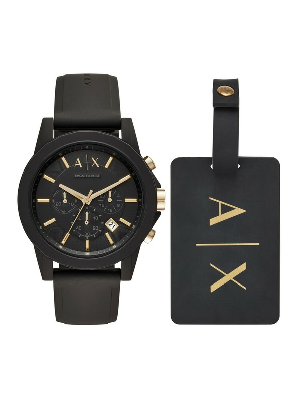 Armani Exchange Armani Exchange férfi ajándékcsomag Outerbanks óra és poggyász szíj AX7105