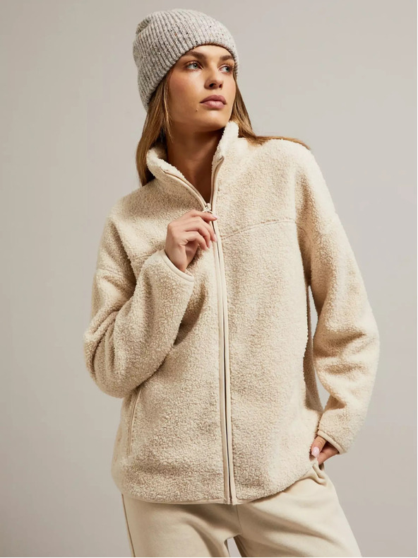 Moodo Női pulóver világos bézs