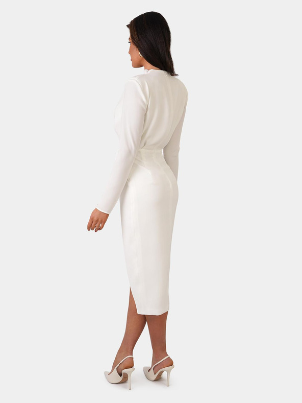 Edoti REBECCA midi ruha - krémszínű