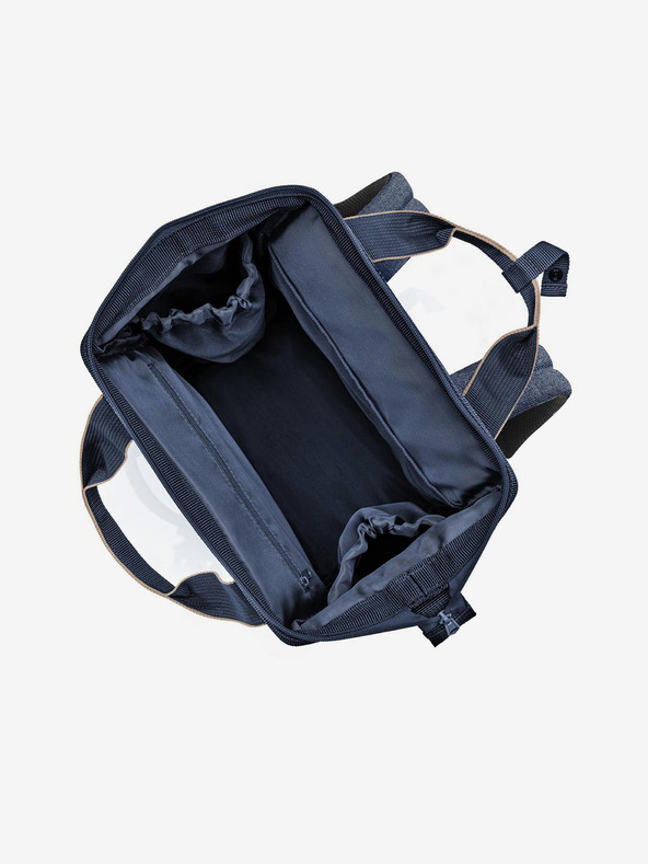 Reisenthel Sötétkék farmer hátizsák és táska 2in1 Reisenthel Allrounder R Herringbone Dark Blue
