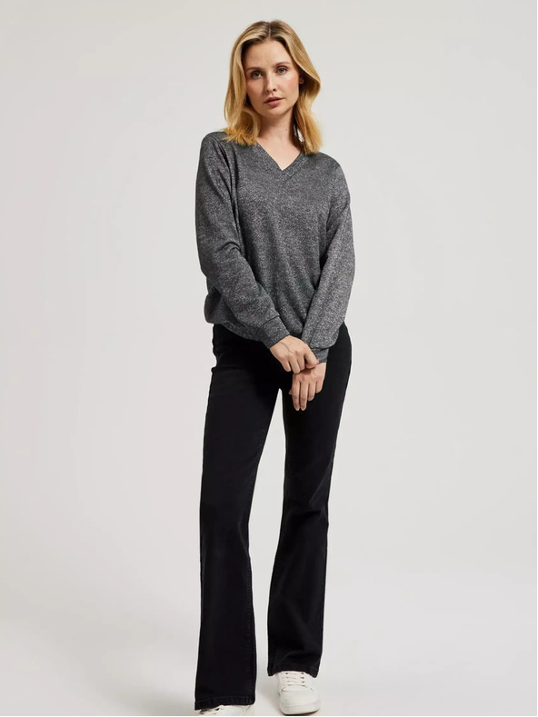 Moodo Női pulóver - szürke melange