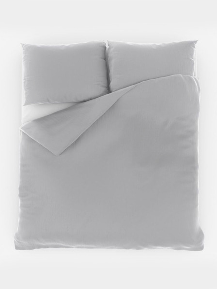 Kvalitex Francia muszlin ágynemű 240x220, 70x90 cm világosszürke Kvalitex