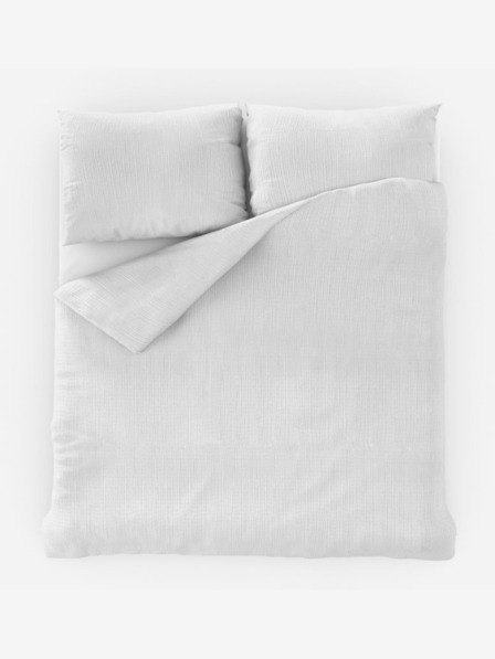 Kvalitex Francia hosszított krepp ágynemű 240x220, 70x90cm fehér Kvalitex