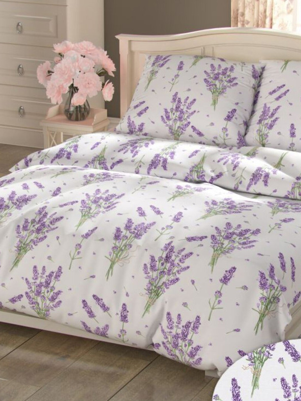 Kvalitex Provence Collection pamut francia ágynemű 240x200, 70x90 cm LEVENDULA lila Kvalitex