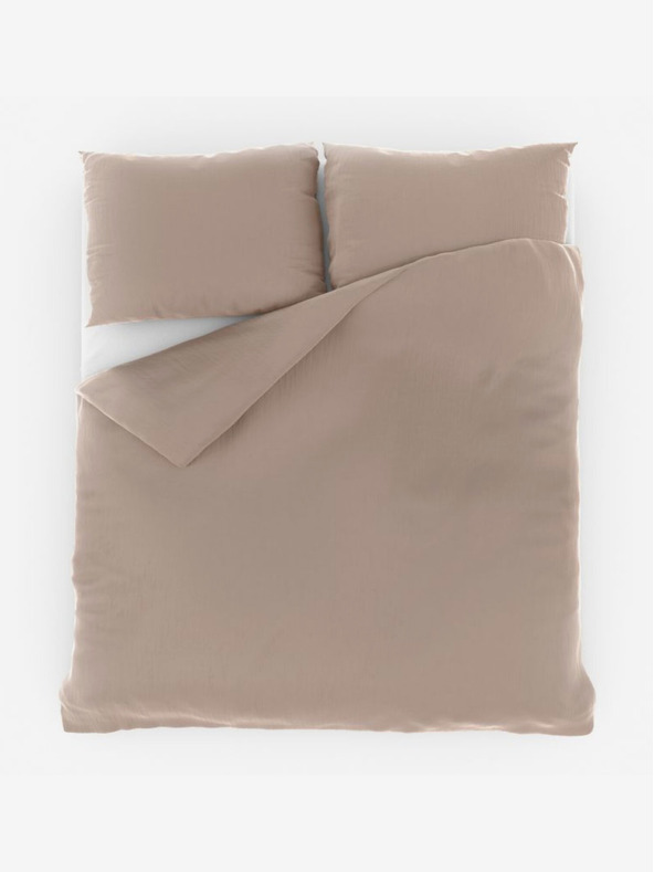 Kvalitex Francia muszlin ágynemű 220x200, 70x90cm bézs Kvalitex