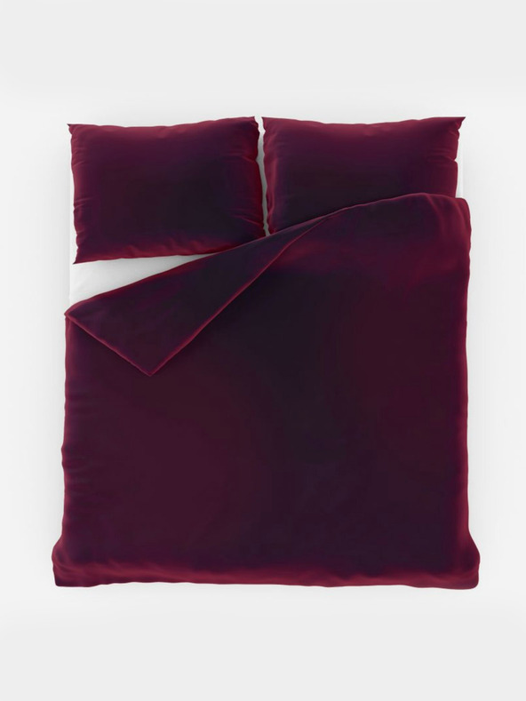 Kvalitex Luxury Collection szatén francia ágynemű 1+2, 240x200, 70x90 cm bordó Kvalitex