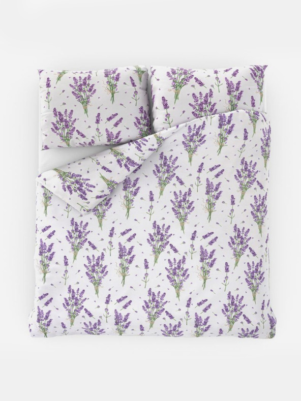 Kvalitex Francia pamut ágynemű PROVENCE COLLECTION 200x200, 70x90cm LEVANDULE lila Kvalitex