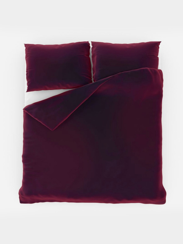 Kvalitex LUXURY COLLECTION szatén hosszabbított ágynemű 140x220, 70x90 cm bordó Kvalitex