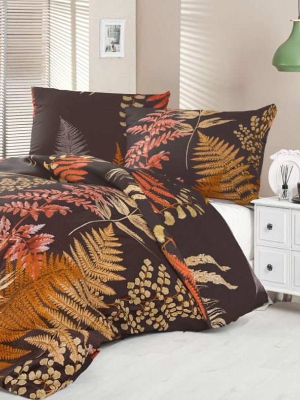 Kvalitex Szatén ágynemű Luxury Collection 140x200, 70x90cm Páfrány barna Kvalitex