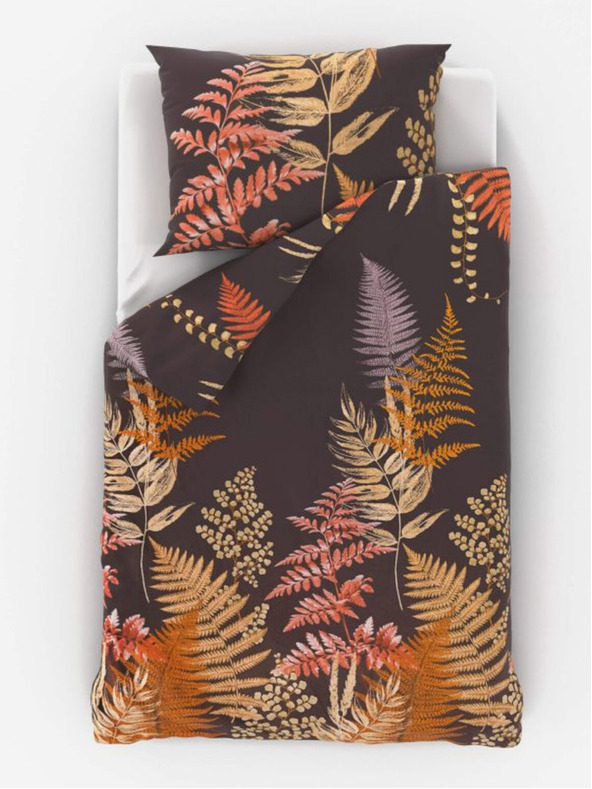 Kvalitex Szatén ágynemű Luxury Collection 140x200, 70x90cm Páfrány barna Kvalitex