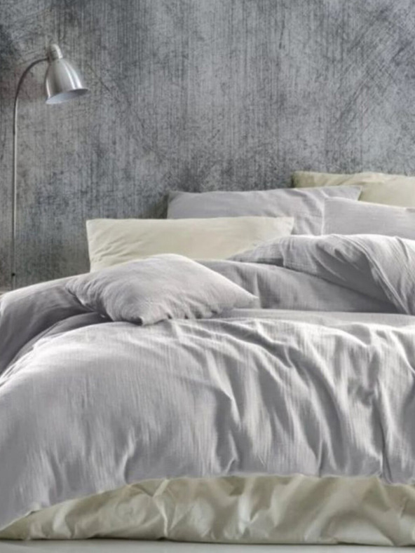 Kvalitex Muszlin párnahuzat 140x200, 70x90cm világosszürke Kvalitex