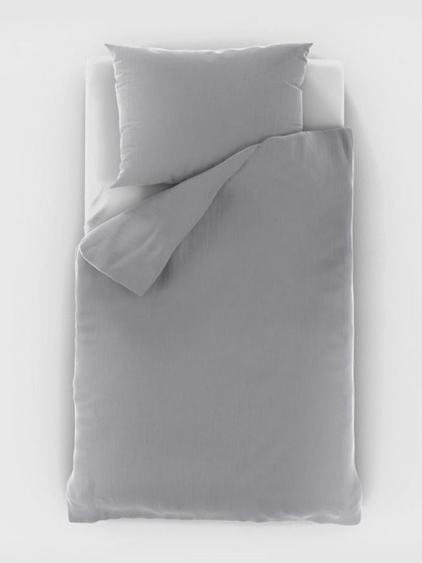 Kvalitex Muszlin párnahuzat 140x200, 70x90cm világosszürke Kvalitex