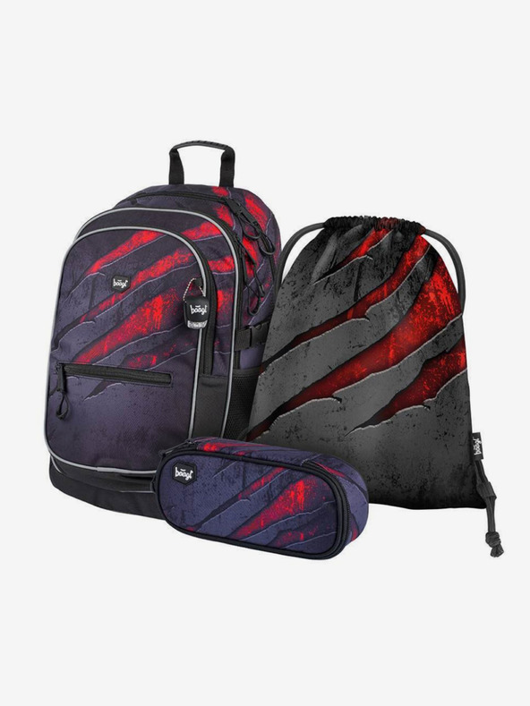 BAAGL  Szürke 3 szett core lava: hátizsák, tolltartó, táska Baagl