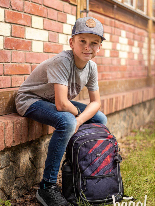 BAAGL  Szürke 3 szett core lava: hátizsák, tolltartó, táska Baagl