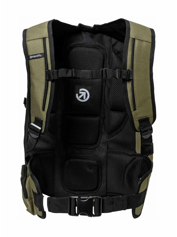 Meatfly Meatfly Ramble hátizsák Olivine 26 L | Fekete | Térfogat 26 L