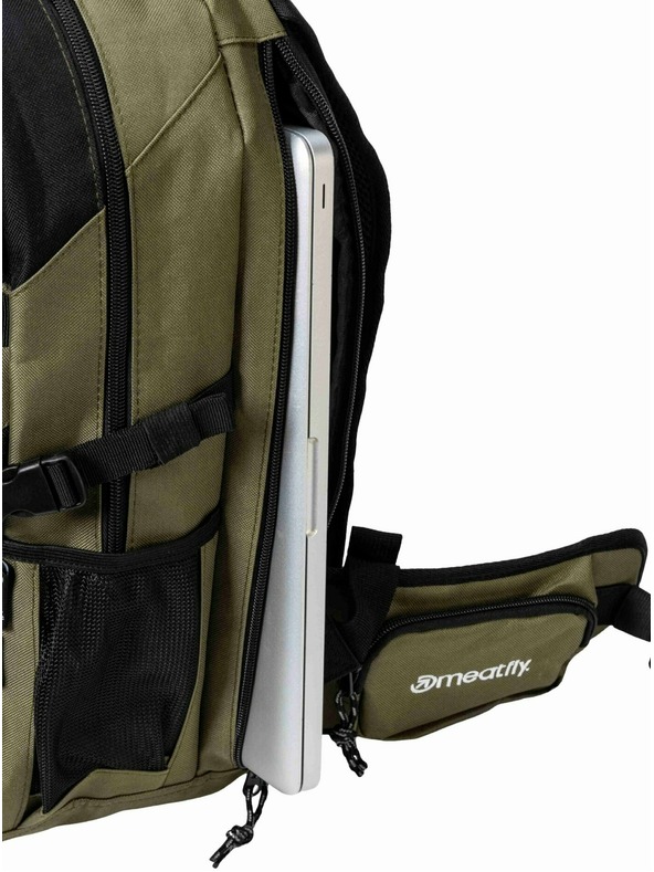 Meatfly Meatfly Ramble hátizsák Olivine 26 L | Fekete | Térfogat 26 L