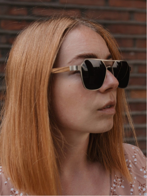 VEYREY VeyRey Orkat polarizált napszemüveg, ovális, fekete lencsék, univerzális méret