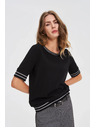 Moodo Fekete kontrasztos szegélyű Moodo top