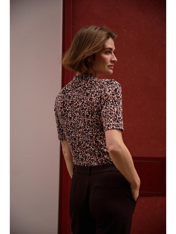 Moodo Mintás álló nyakú Moodo top