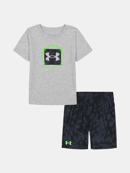 Under Armour Fiú szett Under Armour UA PRINTED SS SHORT SET-GRY